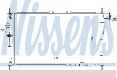Радиатор DW ESPERO(94-)1.5 i(+)[OE 96143947] NISSENS 61656