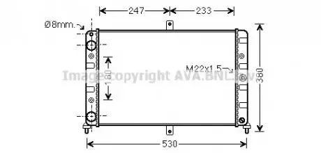 Радиатор бензиновые моторые [OE. 2108-1301010] AVA AVA COOLING LA 2008