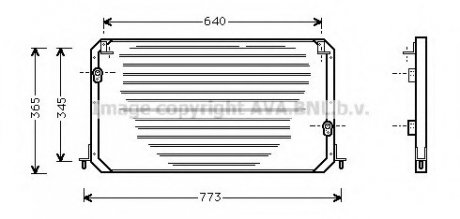 Конденсор кондиціонера COND TOYOTA CAMRY 94-96 (AVA) AVA COOLING TO5224