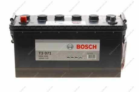 Аккумулятор 100Ah-12v (T3071) (413x175x220),L,EN600 BOSCH 0092T30710
