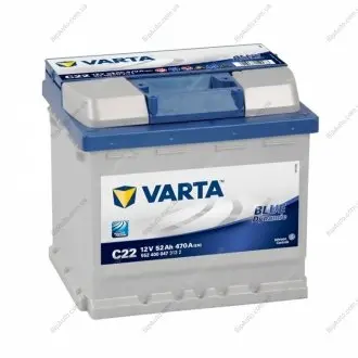 Акумулятор BLUE DYNAMIC 52Ah, EN 470, правий "+" 207x175x190 (ДхШхВ) | 6СТ-52 АзЕ C22 VARTA 552 400 047