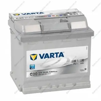 Акумулятор SILVER DYNAMIC 54Ah, EN 530, правий "+" 207x175x190 (ДхШхВ) | 6СТ-54 АзЕ (C30) VARTA 554 400 053