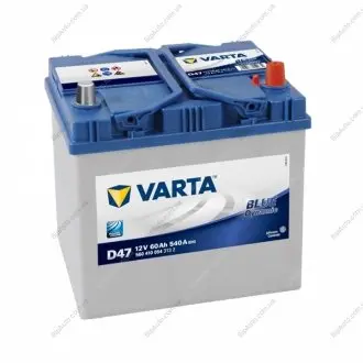Акумулятор BLUE DYNAMIC 60Ah, EN 540, правий "+" 232x173x225 (ДхШхВ) Japan | 6СТ-60 АзЕ (D47) VARTA 560 410 054