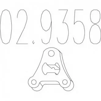 Фото 1 - гумовий елемент кріплення вихлопної системи MTS 02.9358 Гумовий елемент кріплення вихлопної системи MTS 02.9358 (фото 1)