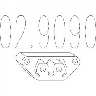 Монтажне кільце вихлопної системи (D (внутр.) - 56,4 мм; D (наружн.) - 72,2 мм; Висота - 16 мм) MTS 02.9090
