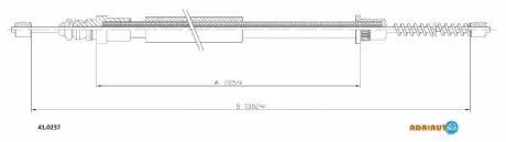 Трос ручного тормоза RENAULT R20/R25/R30 ADRIAUTO 41.0237