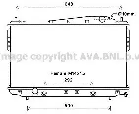 Радіатор охолодження CHEVROLET Epica (V250) AT (AVA) AVA COOLING DW2135