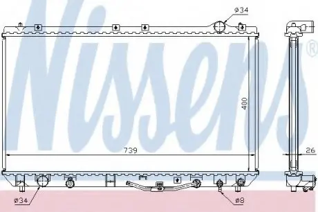 Радіатор LS ES 300(+)[OE 16400-0A050] NISSENS 647541