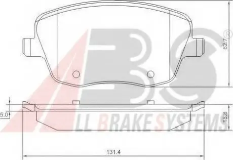 Колодка торм. SEAT/SKODA IBIZA/FABIA передн. (ABS) A.B.S. 37241