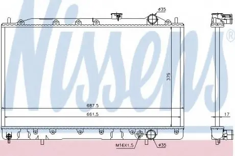 Радиатор MT COLT(88-)1.5 i(+)[OE MB538543] NISSENS 62836