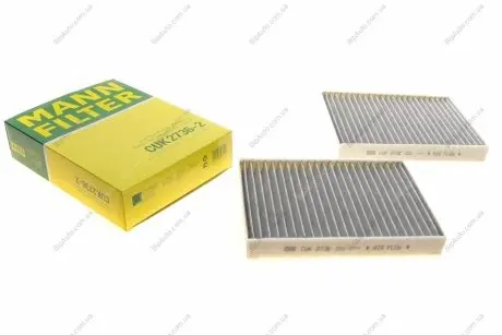 Фільтр салону (к-кт) -FILTER CUK 2736-2 MANN CUK2736-2