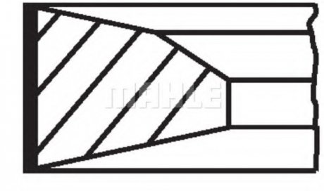 Кольца поршневые RVI Dxi 11 Eu4/5 123.01mm (Mahle) MAHLE / KNECHT 209 73 N0