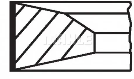 Кольца поршневые RVI Dxi 11 Eu4/5 123.01mm (Mahle) MAHLE / KNECHT 209 73 N0 (фото 1)