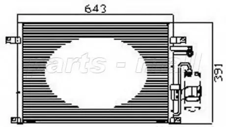 Конденсатор кондиционера EPICA (V250) PARTS-MALL PXNCC-039