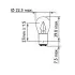 Автолампа Vision P22 BA15s 15 W прозрачная PHILIPS 12401CP (фото 2)