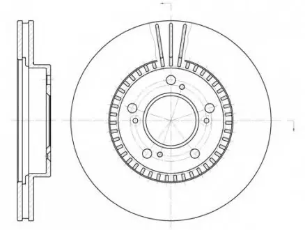 Диск тормозной HONDA, MAZDA передн., вент. REMSA 6586.10