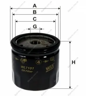 Фильтр масляный CITROEN /OP554 (WIX-Filtron) WIX FILTERS WL7101