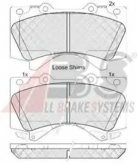Гальмівні колодки перед. Toyota Land Cruiser 08- (advics) A.B.S. A.B.S. 37701