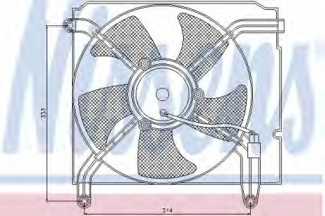 Вентилятор, охлаждение двигателя NISSENS 85349
