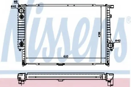 Радиатор B10(E34)3.5 i(+)[OE 1.468.080] NISSENS 60597A