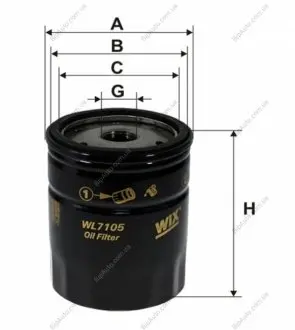 Фільтр оливний WIX WIX FILTERS WL7105
