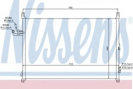 Конденсер INFIN M 35(+)[OE 92100-EG000] NISSENS 940014