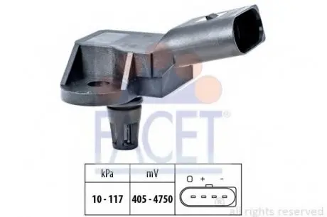 Датчик тиску наддуву (4 конт.)A4/A6/Q7/FABIA/OCTAVIA 1.2-6.3 03- FACET 10.3157