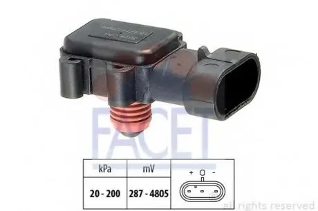 Датчик абсолютного давления - MAP Sensor FACET 10.3024