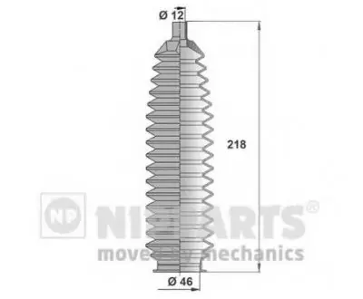 Комплект пылника, рулевое управление NIPPARTS J2841016