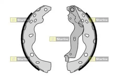 Тормозные колодки барабанные, к-кт. STARLINE BC 09190