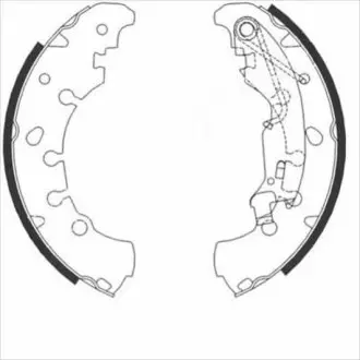 Тормозные колодки барабанные, к-кт. STARLINE BC 09090