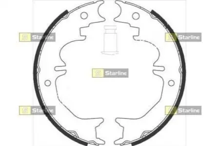 Тормозные колодки барабанные, к-кт. STARLINE BC 08850