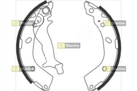 Тормозные колодки барабанные, к-кт. STARLINE BC 08760