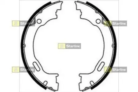 Тормозные колодки барабанные, к-кт. STARLINE BC 08720