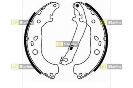 Тормозные колодки барабанные, к-кт. STARLINE BC 08600