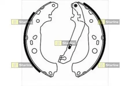 Тормозные колодки барабанные, к-кт. STARLINE BC 08600 (фото 1)