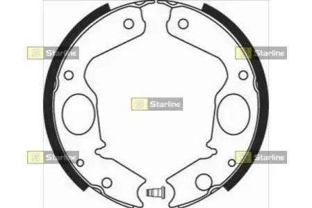 Тормозные колодки барабанные, к-кт. STARLINE BC 08350