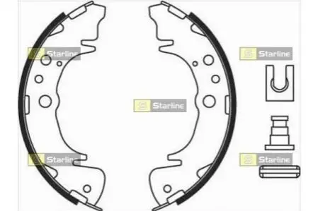 Тормозные колодки барабанные, к-кт. STARLINE BC 08020