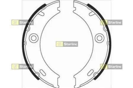 Тормозные колодки барабанные, к-кт. STARLINE BC 07970