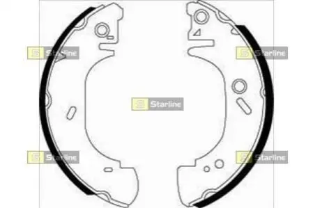 Тормозные колодки барабанные, к-кт. STARLINE BC 07410