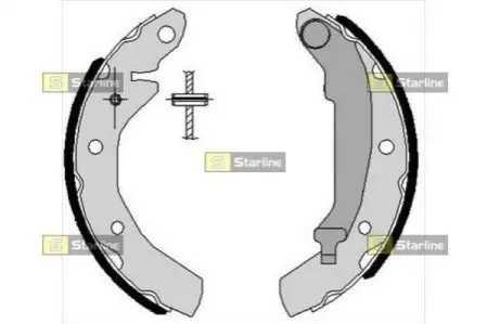 Тормозные колодки барабанные, к-кт. STARLINE BC 07260