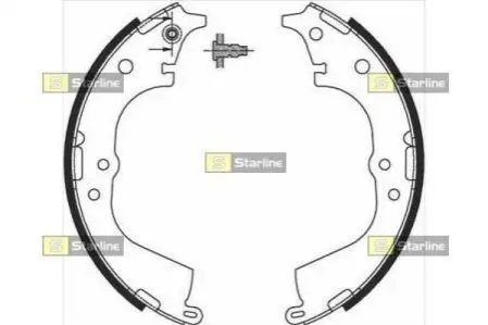 Тормозные колодки барабанные, к-кт. STARLINE BC 07225
