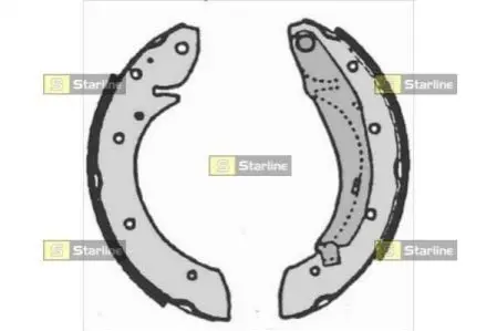Тормозные колодки барабанные, к-кт. STARLINE BC 07165