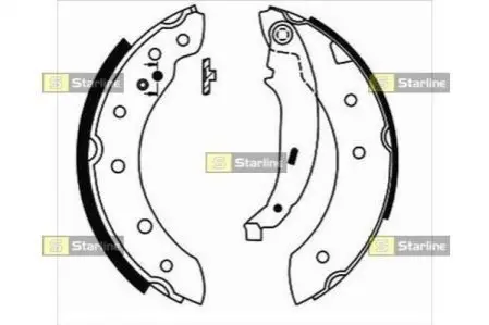 Тормозные колодки барабанные, к-кт. STARLINE BC 07130