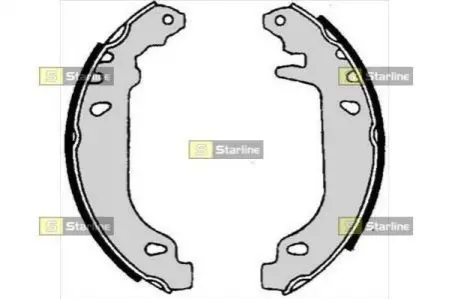 Тормозные колодки барабанные, к-кт. STARLINE BC 06020