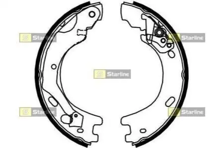 Тормозные колодки барабанные, к-кт. STARLINE BC 01030