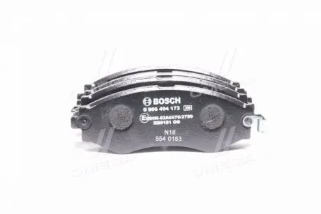 Тормозные колодки дисковые, к-кт. BOSCH 0 986 494 173