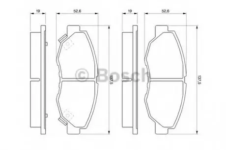 Тормозные колодки дисковые, к-кт. BOSCH 0 986 461 124 (фото 1)
