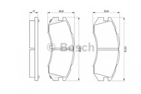 Гальмівні колодки, дискові BOSCH 0 986 460 984