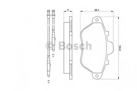 Тормозные колодки дисковые, к-кт. BOSCH 0 986 460 950 (фото 1)
